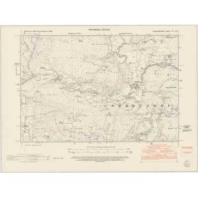 1948 Map of Cardiganshire VII.SE, 1953 Print