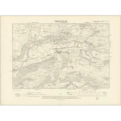 1904 Map of Cardiganshire VII.SW, 1906 Print