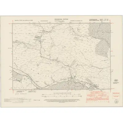 1948 Map of Cardiganshire VIII.NE, 1953 Print