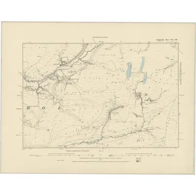 1885 Map of Cardiganshire VIII.SW, 1886 Print