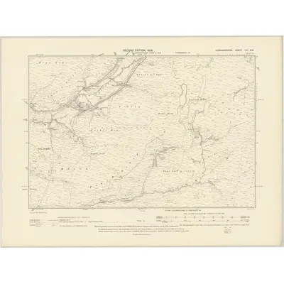1905 Map of Cardiganshire VIII.SW, 1906 Print