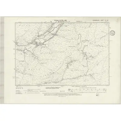 1905 Map of Cardiganshire VIII.SW, 1935 Print