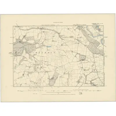 1886 Map of Cardiganshire X.NE, 1887 Print