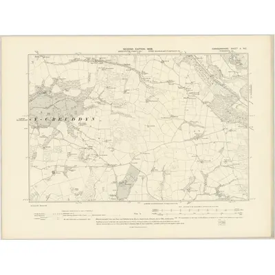 1904 Map of Cardiganshire X.NE, 1906 Print