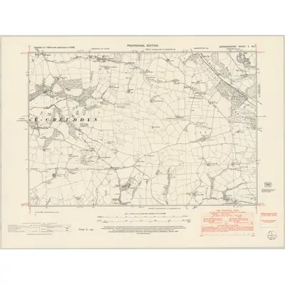 1948 Map of Cardiganshire X.NE, 1953 Print