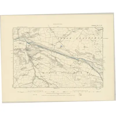 1886 Map of Cardiganshire X.SE, 1887 Print