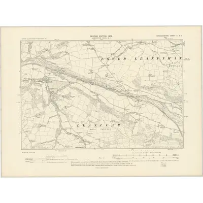 1904 Map of Cardiganshire X.SE, 1906 Print