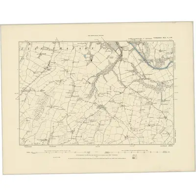 1886 Map of Cardiganshire X.SW, 1887 Print