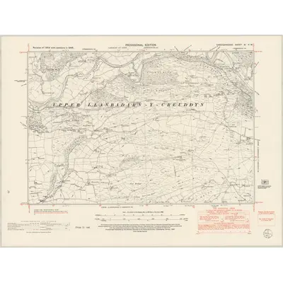 1948 Map of Cardiganshire XI.NW, 1953 Print