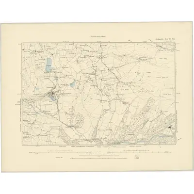 1886 Map of Cardiganshire XI.SE, 1887 Print