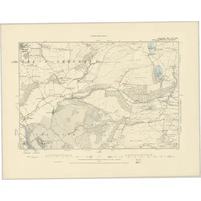 1886 Map of Cardiganshire XI.SW, 1887 Print
