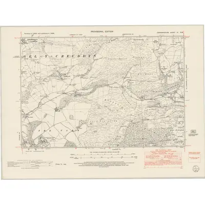 1948 Map of Cardiganshire XI.SW, 1953 Print