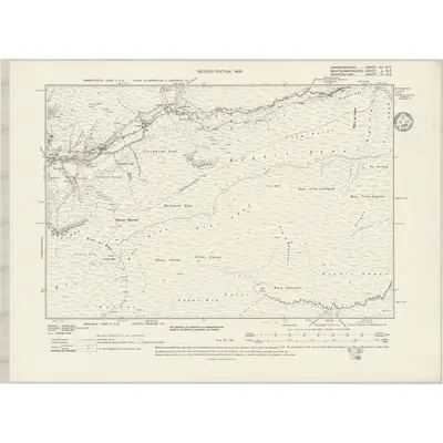 1901 Map of Cardiganshire XII.SE, 1935 Print