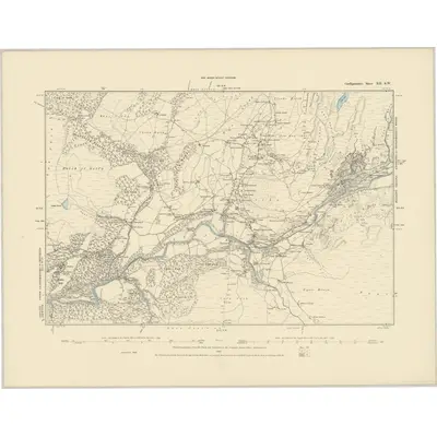 1886 Map of Cardiganshire XII.SW, 1887 Print