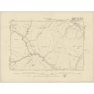 1885 Map of Cardiganshire XIII.SW, 1888 Print