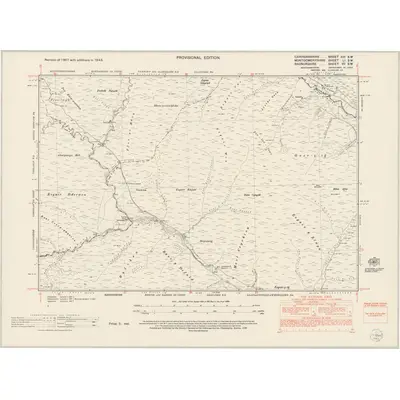 1948 Map of Cardiganshire XIII.SW, 1953 Print