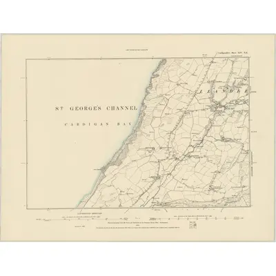1886 Map of Cardiganshire XIV.NE