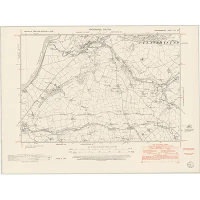 1948 Map of Cardiganshire XIV.SE, 1953 Print