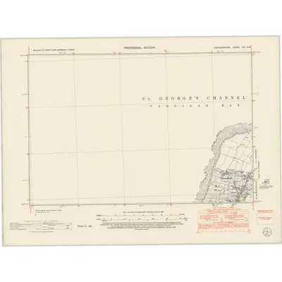 1948 Map of Cardiganshire XIV.SW, 1953 Print
