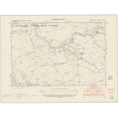 1948 Map of Cardiganshire XIX.SW, 1953 Print