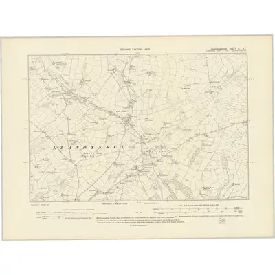 1904 Map of Cardiganshire XL.NE, 1906 Print