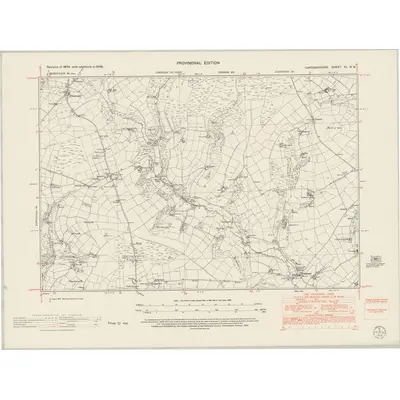 1948 Map of Cardiganshire XL.NW, 1953 Print