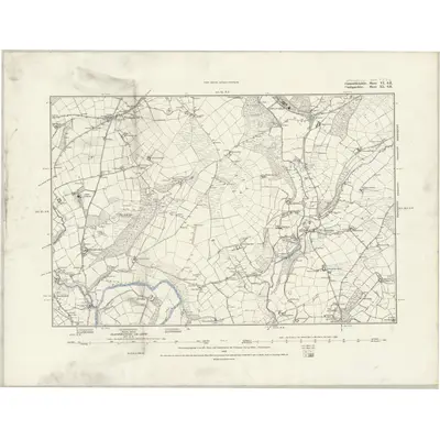 1886 Map of Cardiganshire XL.SE, 1889 Print