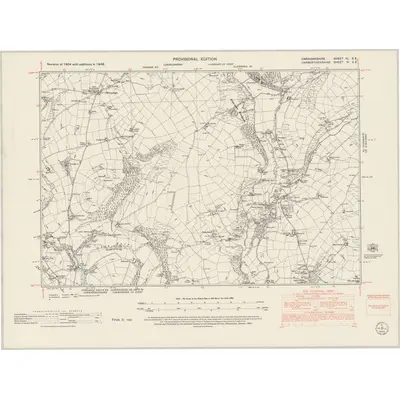 1948 Map of Cardiganshire XL.SE, 1953 Print