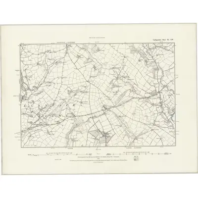 1887 Map of Cardiganshire XL.SW, 1888 Print