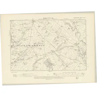 1904 Map of Cardiganshire XL.SW, 1906 Print