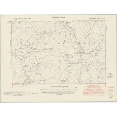 1948 Map of Cardiganshire XLI.NW, 1953 Print