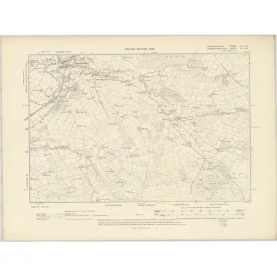 1904 Map of Cardiganshire XLI.SE, 1906 Print