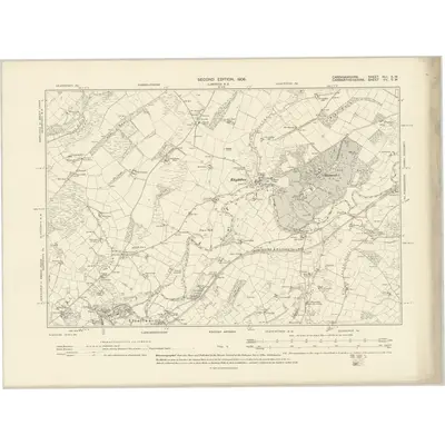 1904 Map of Cardiganshire XLI.SW, 1906 Print