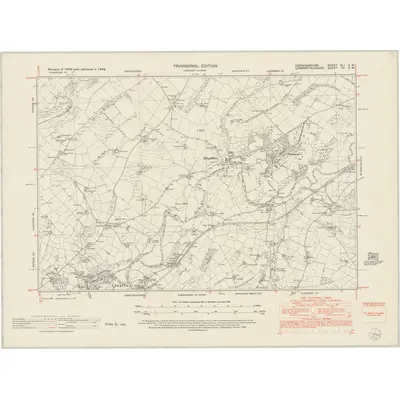 1948 Map of Cardiganshire XLI.SW, 1953 Print