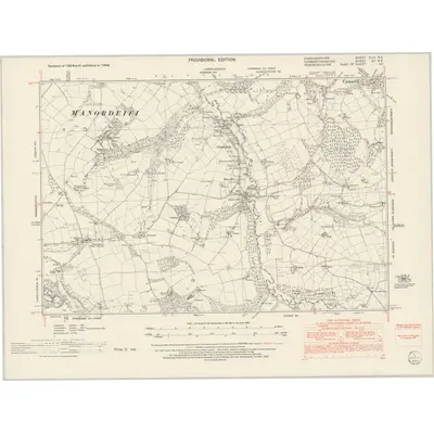1948 Map of Cardiganshire XLIV.NE, 1953 Print