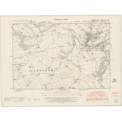 1948 Map of Cardiganshire XLV.NW, 1953 Print