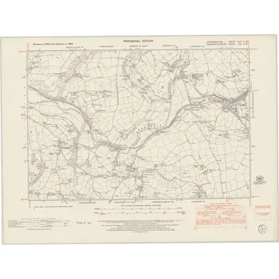 1948 Map of Cardiganshire XLVI.NW, 1953 Print