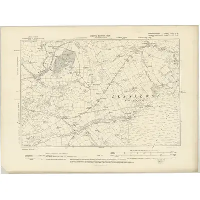 1904 Map of Cardiganshire XLVII.NW, 1906 Print