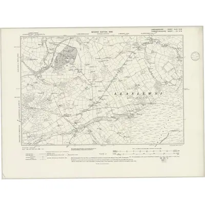 1904 Map of Cardiganshire XLVII.NW, 1946 Print