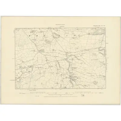 1886 Map of Cardiganshire XV.NE, 1887 Print