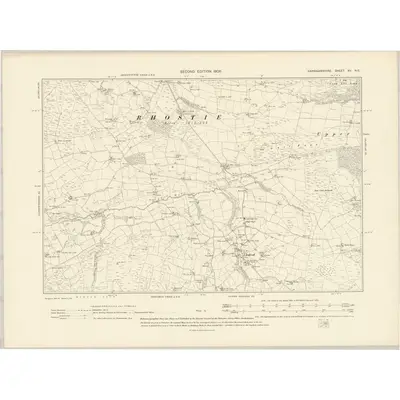 1904 Map of Cardiganshire XV.NE, 1906 Print