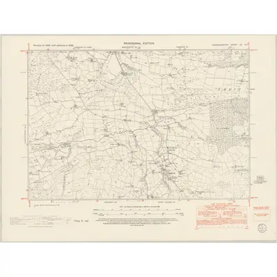 1948 Map of Cardiganshire XV.NE, 1953 Print