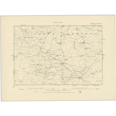 1886 Map of Cardiganshire XV.SE, 1887 Print