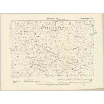1904 Map of Cardiganshire XV.SE, 1906 Print