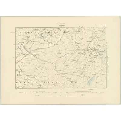 1886 Map of Cardiganshire XV.SW, 1887 Print
