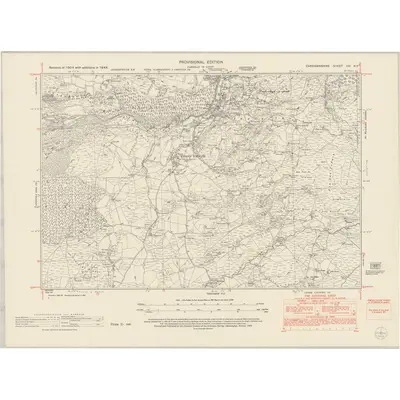 1948 Map of Cardiganshire XVI.NE, 1953 Print