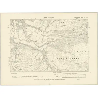 1904 Map of Cardiganshire XVI.NW, 1906 Print