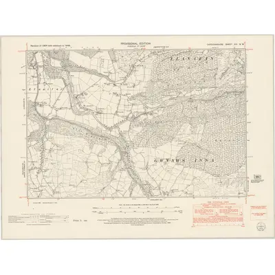 1948 Map of Cardiganshire XVI.NW, 1953 Print