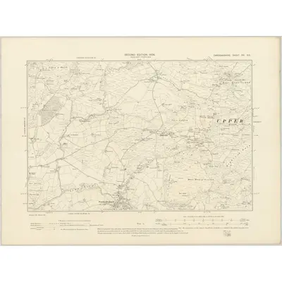 1904 Map of Cardiganshire XVI.SE, 1906 Print