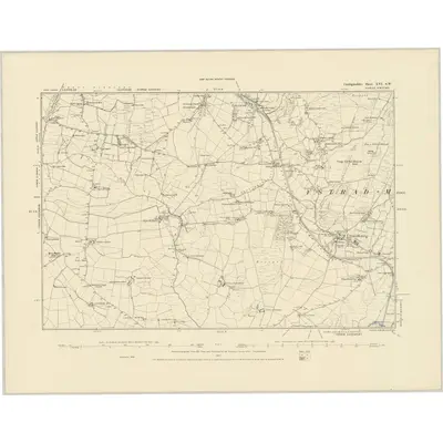 1886 Map of Cardiganshire XVI.SW, 1887 Print